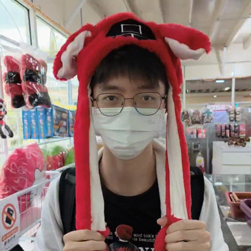 Jing Qiang with Squid Game Hat